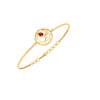 Classy Red Stone-Studded Gold Bracelet