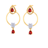 Light-Weight Gold Diamond Earrings