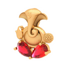 18k Gold Exquisite Ganesha Pendant with Red Gem from Online Exclusive Collection