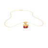 18k Gold Exquisite Ganesha Pendant with Red Gem from Online Exclusive Collection