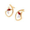 Flower Inspired Gold Diamond Earrings