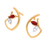 Flower Inspired Gold Diamond Earrings