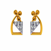 18KT (585) Yellow Gold and Diamond Earrings for Women