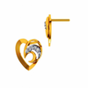 18KT (585) Yellow Gold and Diamond Earrings for Women