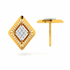 18KT (585) Yellow Gold and Diamond Earrings for Women