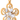 Floral Motif Gold Diamond Pendant Set