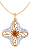 Exclusively Crafted Gold Diamond Pendant Set