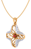 Exclusively Crafted Gold Diamond Pendant Set