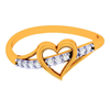 18K Diamond-Lined Series Love Ring