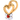 18K Diamond & Red -Stone Studded Heart Gold Pendant