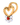 18K Diamond & Red -Stone Studded Heart Gold Pendant