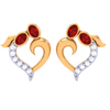 18K Diamond Studded Gold Earring For Your Women