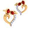 18K Diamond Studded Gold Earring For Your Women