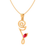 Tiny Floral Gold Pendant 