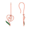 Rose Motif Earrings With Leaf Design