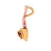 Red Crystal Studded Gold Pendant 