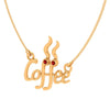 Coffee Lover 18K Gold Pendant