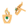 Stunning Crystal Studded 18k Gold Earring 