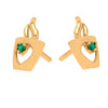 Stunning Crystal Studded 18k Gold Earring 