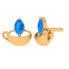 Adorable 18K Gold Cup Earring  