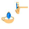 Adorable 18K Gold Cup Earring  