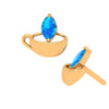 Adorable 18K Gold Cup Earring  