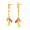 Colourful 18K Gold Drop Earrings