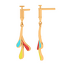 Colourful 18K Gold Drop Earrings