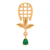 Dainty 18k Gold Locket With Green Gem from Online Exclusive Collection