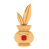 18k Gold Kalash locket for women from Online Exclusive collection With Red Gemstone