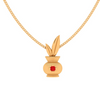 18k Gold Kalash locket for women from Online Exclusive collection With Red Gemstone