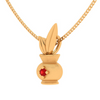 18k Gold Kalash locket for women from Online Exclusive collection With Red Gemstone