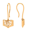 18K OM Swastik Premium Gold Earrings  Design