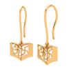 18K OM Swastik Premium Gold Earrings  Design