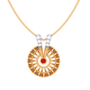 Auspicious 18 Karat Yellow Gold And Diamond Pendant