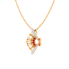 Lustrous Diamond Gold Butterfly Pendant