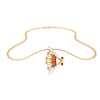 Lustrous Diamond Gold Butterfly Pendant