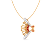 Lustrous Diamond Gold Butterfly Pendant