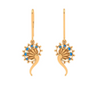 Mesmerizing Green Stone Studded Gold Jhumka Earring