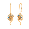 Mesmerizing Green Stone Studded Gold Jhumka Earring