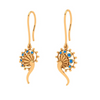 Mesmerizing Green Stone Studded Gold Jhumka Earring