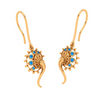 Mesmerizing Green Stone Studded Gold Jhumka Earring