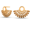 Elegant Filigree 18K Gold Drop Earrings