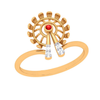 Elevated 18 Karat Gold Floral Design Finger Ring