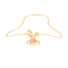 18K Swan Themed Diamond And Gold Pendant Set For Monsoon