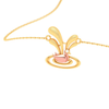 18K Swan Themed Diamond And Gold Pendant Set For Monsoon