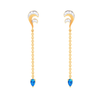 18K Unique Monsoon Essential Gold Diamond Earrings For Women 