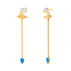 18K Enchanting Gold Diamond Earrings For Women For Monsoon