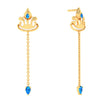 18K Latest Design Of Gold Earrings With Monsoon Charm