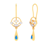 18K Monsoon Attraction Gold Diamond Earrings For Women 